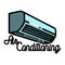 Color vintage air conditioning emblem