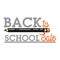 Color vintage back to school sale emblem