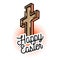 Color vintage easter emblem