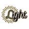 Color vintage lighting shop emblem