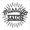 Color vintage massage salon emblem