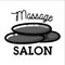 Color vintage massage salon emblem