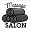 Color vintage massage salon emblem