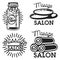 Color vintage massage salon emblems