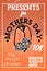 Color vintage mothers day banner