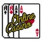 Color vintage online casino emblem