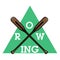 Color vintage rowing emblem