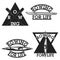 Color vintage rowing emblems