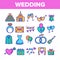 Color Wedding And Engaging Vector Linear Icons Set