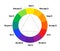 Color wheel guide with twelve colors vector illustration