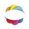 Color Wheel Logo Template with White Shape