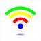 Color wifi, wifi icon, wifi , vector , illustrations , communication