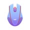 Color wireless mouse, flat vector pc mouse in delicate lilac colors, modern design isolated illustration