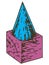 Color Wooden Block and Cone