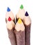 Color wooden pencils