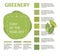 Color of the year 2017. Greenery beautiful trendy infographic