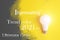 Color of the Year 2021.Glowing bulb on yellow background, uniqueness concept. Idea, innovation, creativity concept, design