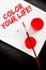 Color your life message painted in red on a white sheet of paper