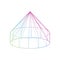 Color yurt icon on the white background