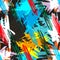Colorabstract ethnic seamless pattern in graffiti style with elements of urban modern style bright quality illustration for your