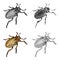 Colorado beetle, a coleopterous insect.Colorado, a harmful insect single icon in cartoon style vector symbol stock
