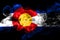 Colorado colorful smoking flag 2018.