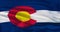 Colorado flag on fabric texture, 3d realistic illustration covers whole frame. High quality, good detalisation