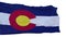 Colorado Flag isolated on white background. 3d illustration