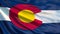 Colorado flag. Waving flag of Colorado state, United States of America