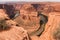 Colorado Horseshoe Bend cliff`s view