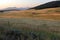 Colorado landscape with old abandoned wooden shack