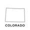 Colorado map icon vector trendy