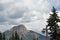 Colorado mountain peak with street lantern entry