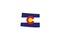 Colorado outline map country shape symbol state borders