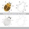 Colorado potato beetle. Drawing worksheet.