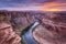 Colorado River, Horseshoe Bend at Sunset