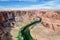 Colorado river in scenic desert valley