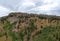 Colorado Rockies Ridgeline Aerial with Green Trees