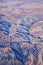 Colorado Rocky Mountains Aerial view from airplane of abstract Landscapes, peaks, canyons and rural cities in southwest Colorado a