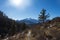 Colorado`s Twin Peaks on a Sunny Winter Day