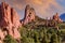 Colorado Scenic Beauty - Red Rock Formations at The Garden Of The Gods in Colorado Springs