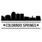 Colorado Springs Icon Vector Art Design Skyline Flat City Silhouette Editable Template