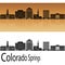 Colorado Springs V2 skyline in orange