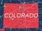 Colorado state detailed editable map
