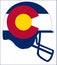 Colorado State Flag Football Helmet