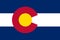 Colorado state flag. USA state symbol.Vector illustration