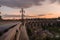 Colorado Street Bridge Pasadena dusk Clouds