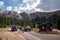 Colorado, USA - September 15, 2020: Brake check area for all vehicles driving down from the Pikes Peak summit, ensures safety on