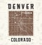 Colorado vintage t-shirt graphic design with denver city map.