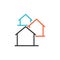 Colore Vector house Icon. Stock vector illustration isolated on white background